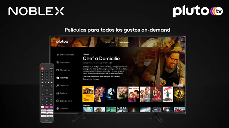 Las mejores películas y series, 100% gratis y a un clic del control remoto: la alianza entre Pluto TV y Noblex