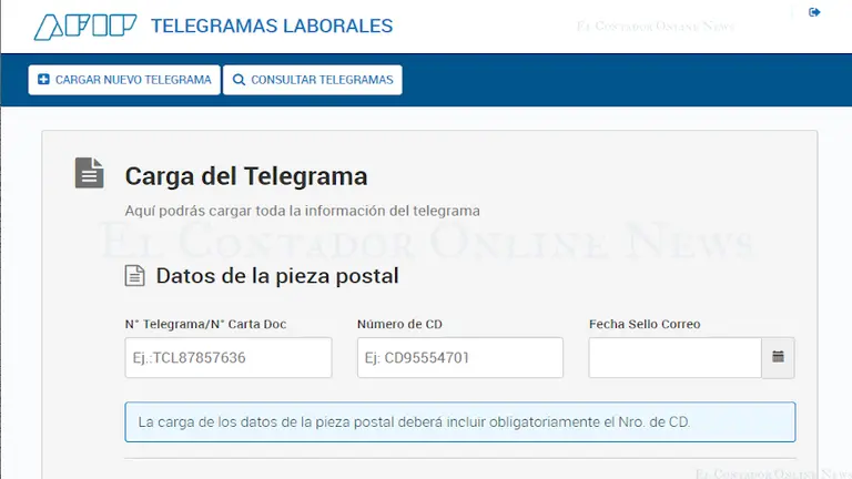 ¿Mandaste un telegrama laboral?: mirá cómo es la copia que le tenés que mandar a la AFIP