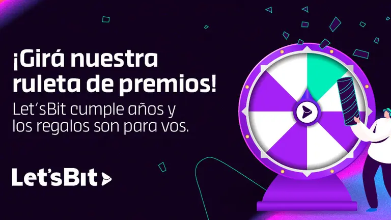 Let'sbit cumple años y te regala de todo: cómo participar de la ruleta que ofrece el exchange cripto