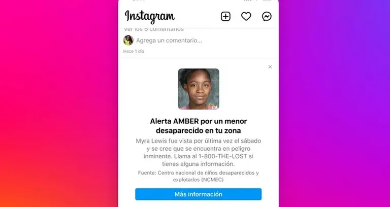 Instagram suma a su plataforma Alerta Amber: cómo funciona