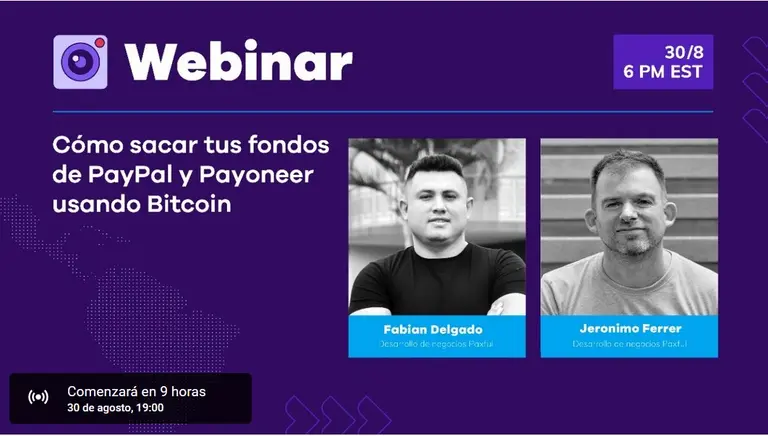 Webinar: cómo sacar tus fondos de PayPal y Payoneer usando Bitcoin