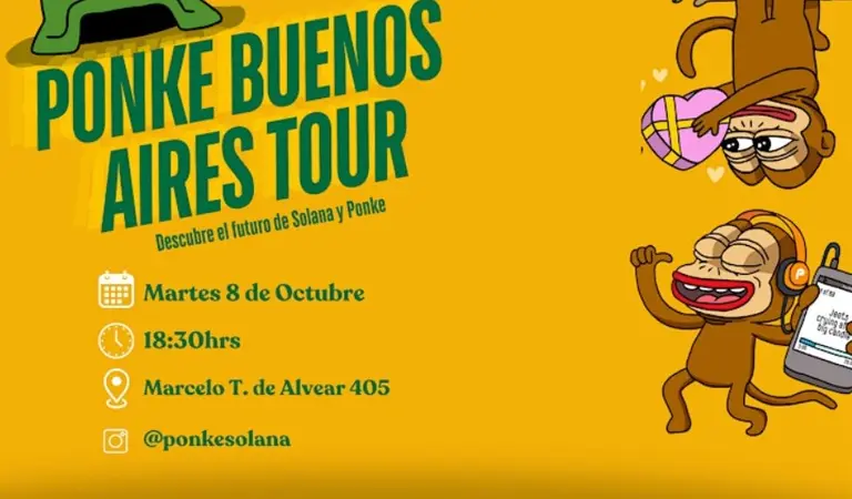 Evento cripto en Buenos Aires: Conocé Ponke y Solana con expertos del sector