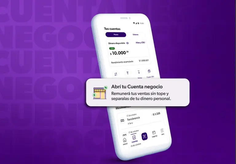 Naranja X lanza Cuenta negocio: rinde a diario, es gratis y separa tus finanzas personales