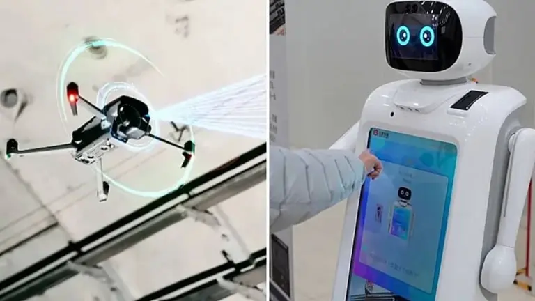 VIDEO | Así patrullan la estación de tren con perros robots y modelos humanoides en China