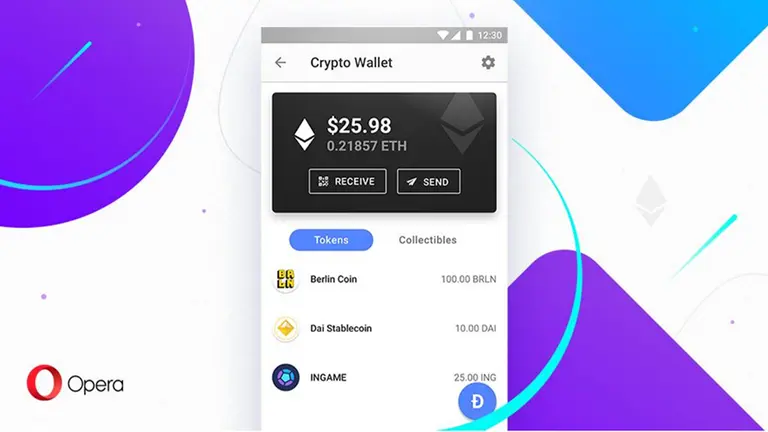 Criptomonedas, al alcance de la mano: Opera suma una billetera virtual a su navegador para Android