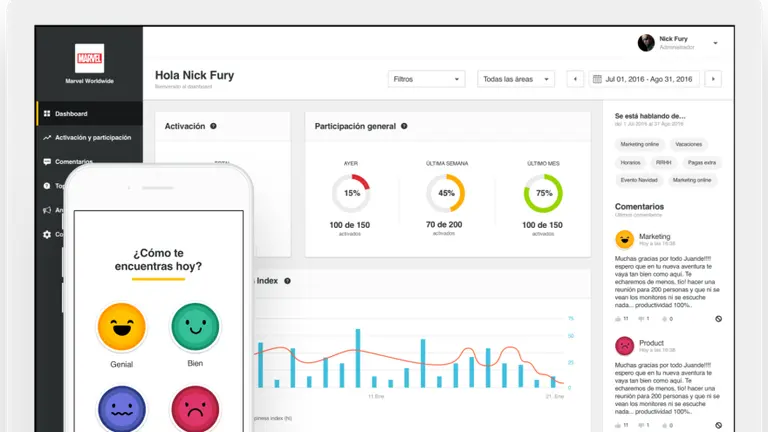 Cómo funciona la app que permite conocer en tiempo real el estado de ánimo de los trabajadores