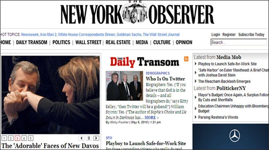 The New York Observer premia a sus redactores más eficientes en la web