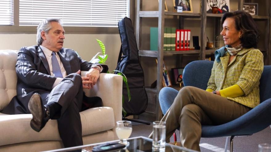 En reunión con Alberto Fernández, la titular del Banco Santander anunció créditos por u$s500 millones para exportación