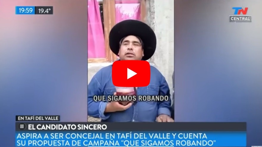 "Que sigamos robando y que siga la droga": la propuesta de un candidato tucumano