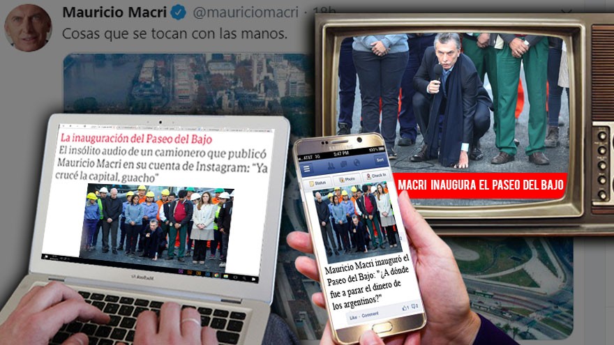 La revancha de Macri: campaña basada en las obras públicas y con un "toque de peronismo"