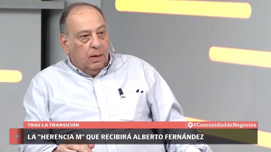 Roberto Cachanosky: "La herencia de Macri va a ser la herencia K más la deuda"