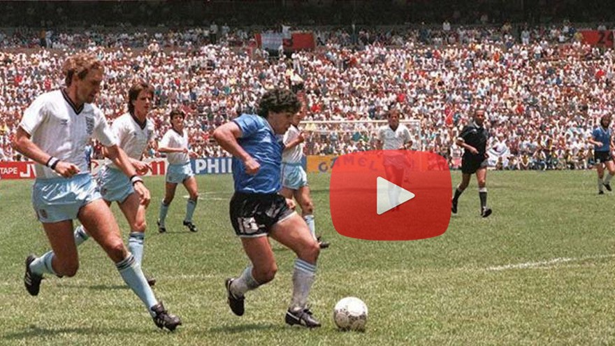 Video: apareció una toma inédita del gol de Maradona a los ingleses