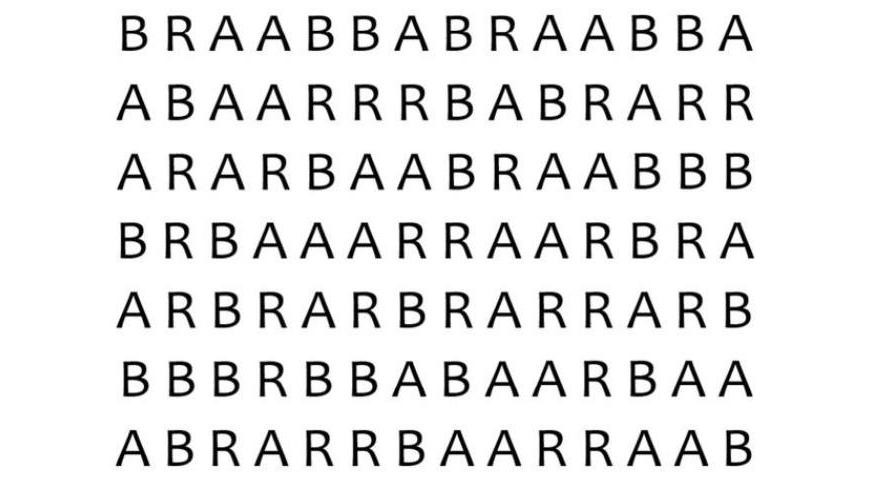 Reto Viral: encontrá la palabra BAR en esta sopa de letras