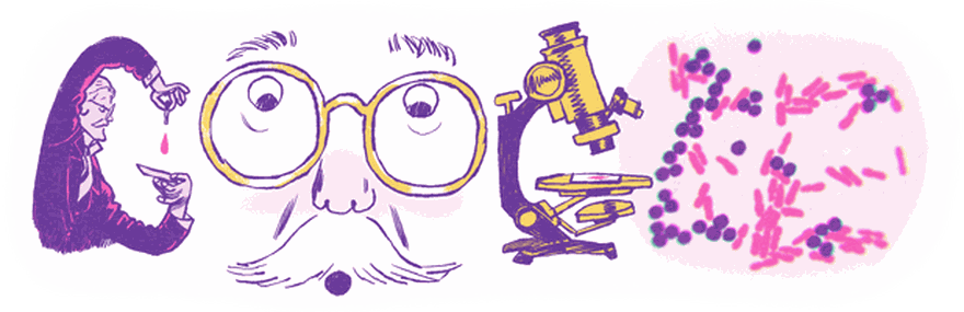 Quién fue Hans Christian Gram, el microbiólogo que homenajea el doodle de Google