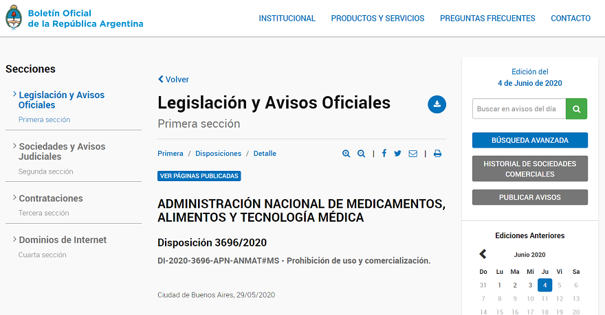 En medio de la pandemia, ANMAT prohibió una marca de alcohol en gel