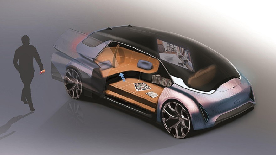 Totalmente eléctricos, sin conductor y con color "intercambiable": así serán los autos en 2050