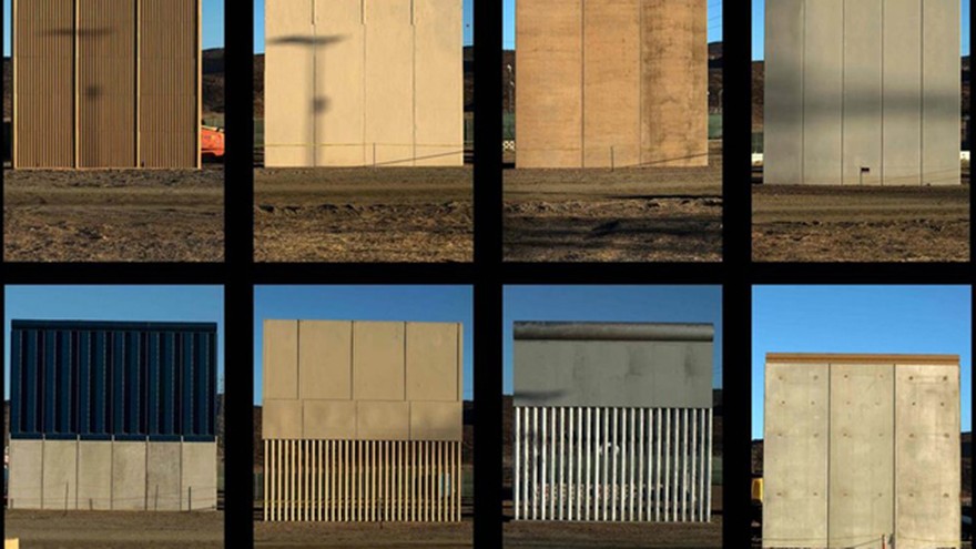 EE.UU.: terminaron de levantar los 8 prototipos del muro de Trump en la frontera con México