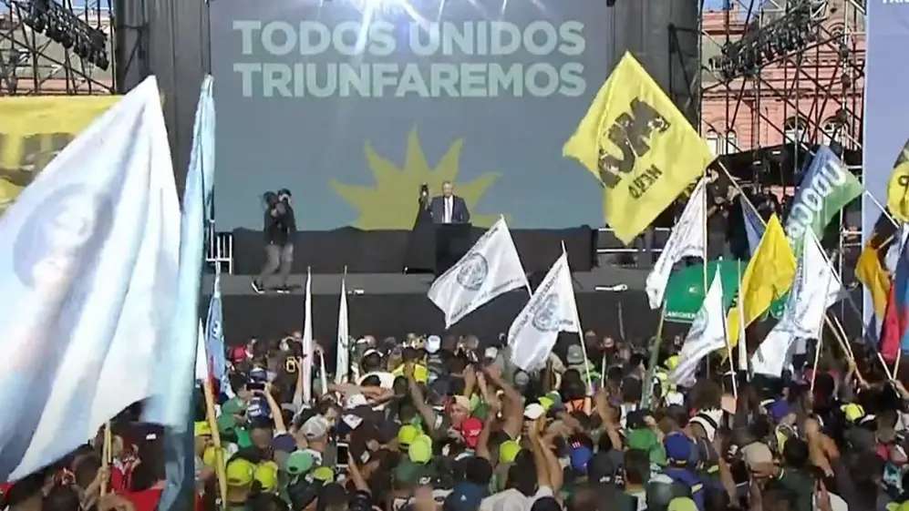 El acto por el Día de la Militancia fue la primera demostración masiva del oficialismo desde el inicio de la pandemia