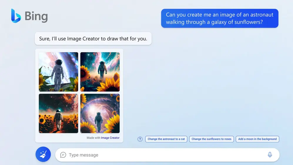 Bing Image Creator permite generar imágenes con inteligencia artificial