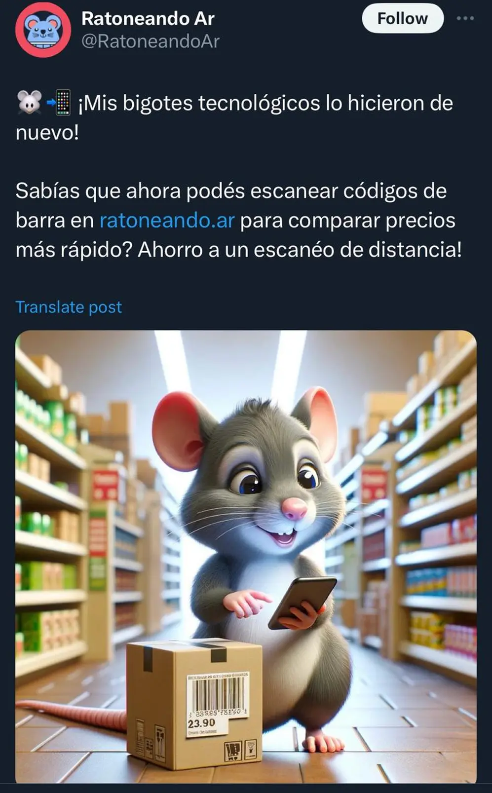 Ratoneando es sencillo de usar en línea o en la app móvil