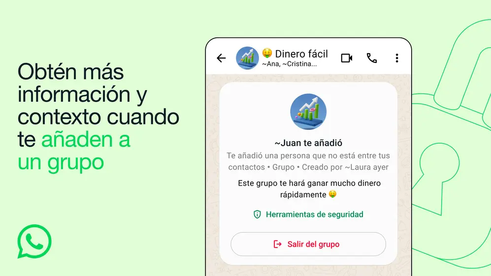 WhatsApp intenta encauzar las invitaciones a grupos.