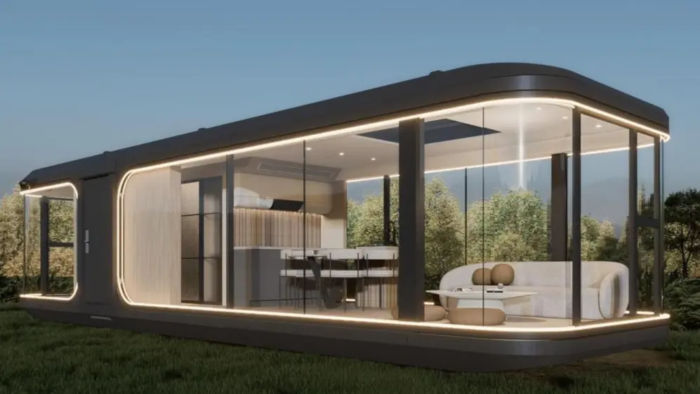 Las casas cápsula llegan listas para usar, con domótica y diseño inspirado en el gusto local