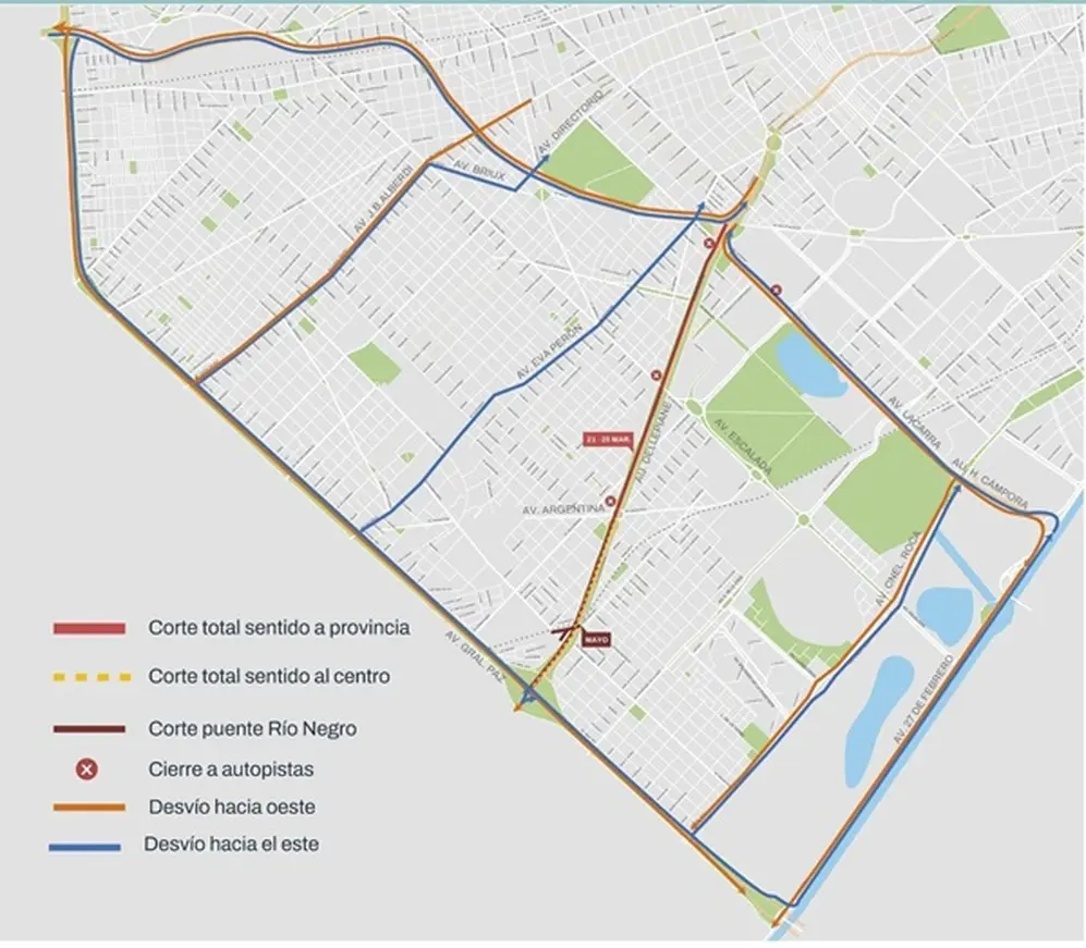 Tránsito complicado por cierre de Dellepiane: las mejores rutas alternativas hacia Ezeiza