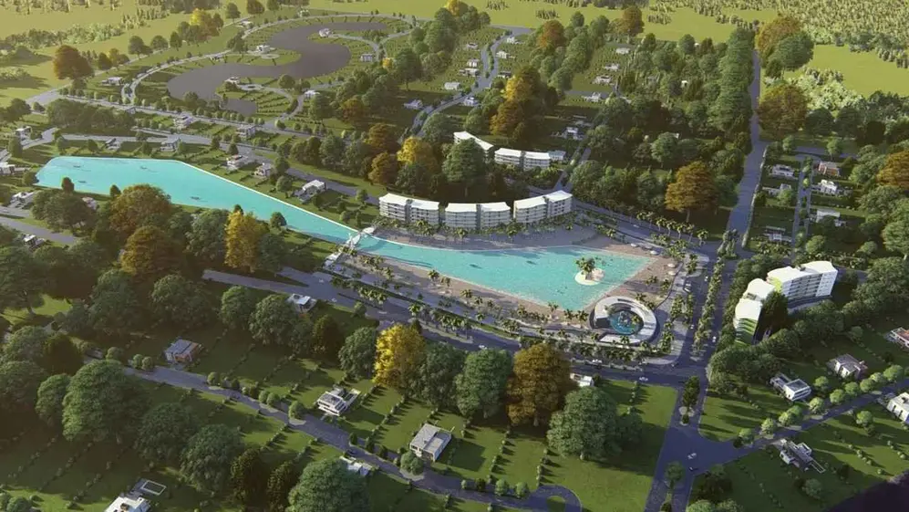 El principal diferencial del proyecto, con 3 hectáreas de agua y playa propia
