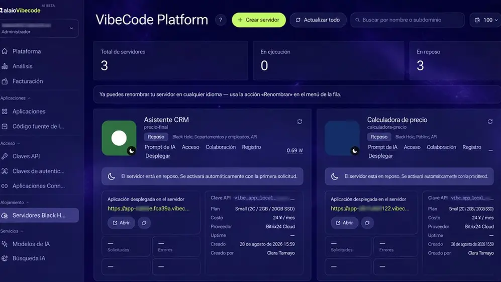Alaio Vibecode permite crear aplicaciones empresariales con IA y adaptarlas a las necesidades de cad