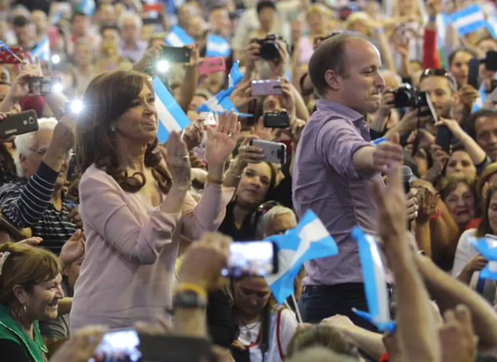 Viejos tiempos: en campaña junto a Cristina Kirchner; ahora Insaurralde es visto como hombre de confianza por el sector enfrentado al kirchnerismo