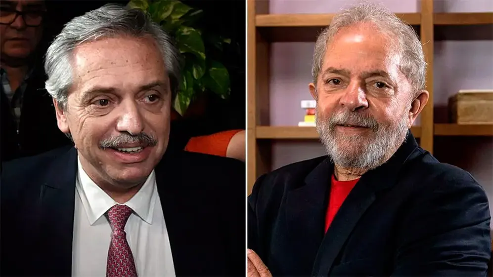 Cercanos: Alberto Fernández y Lula da Silva.