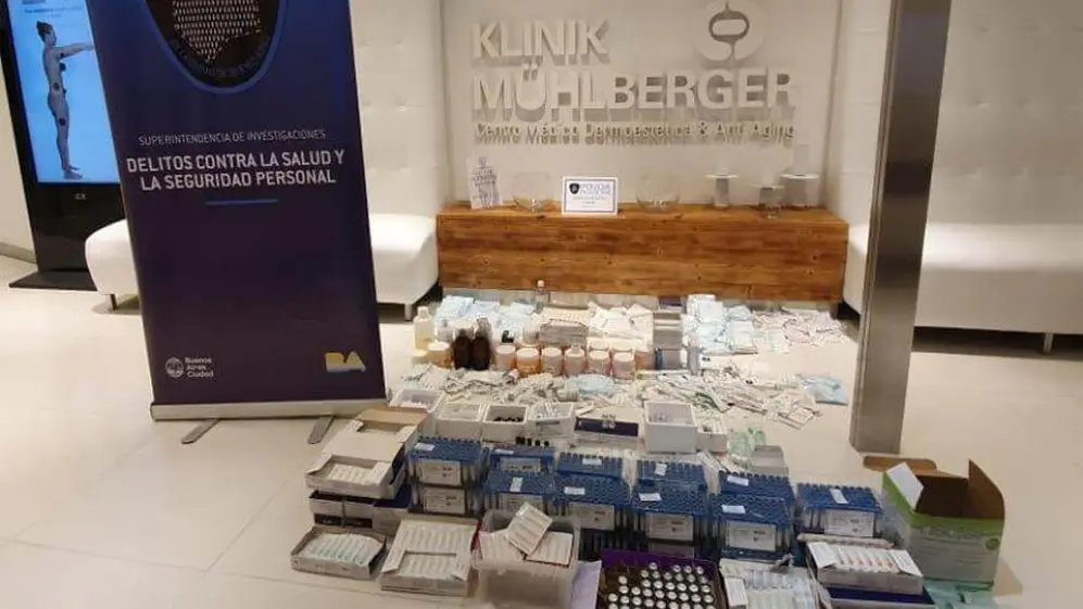 El material incautado en la clínica del doctor Mühlberger
