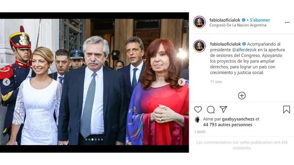 Fabiola Yáñez, en las apertura de sesiones del Congreso