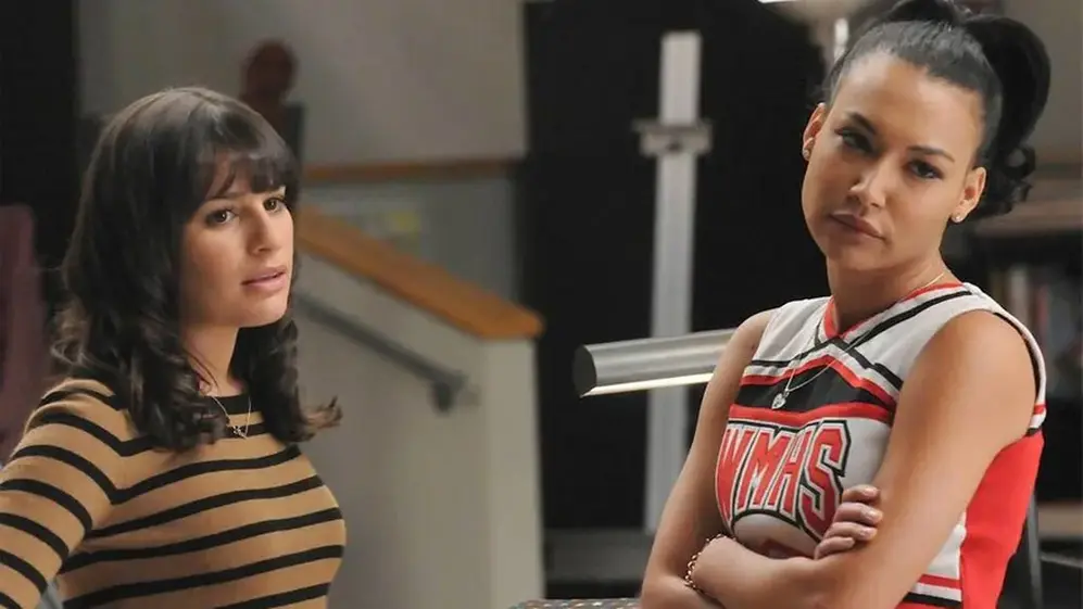 Glee: Lea Michele junto a Naya Rivera.