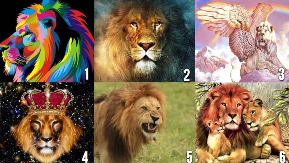 La consigna es elegir uno de estos leones
