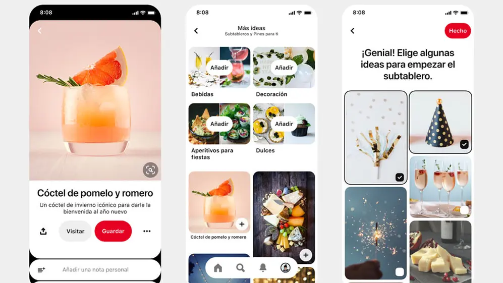 Pinterest se diferencia de la competencia con su modelo de tableros.