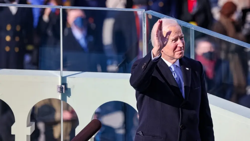 Joe Biden durante su asunción a la Presidencia de Estados Unidos