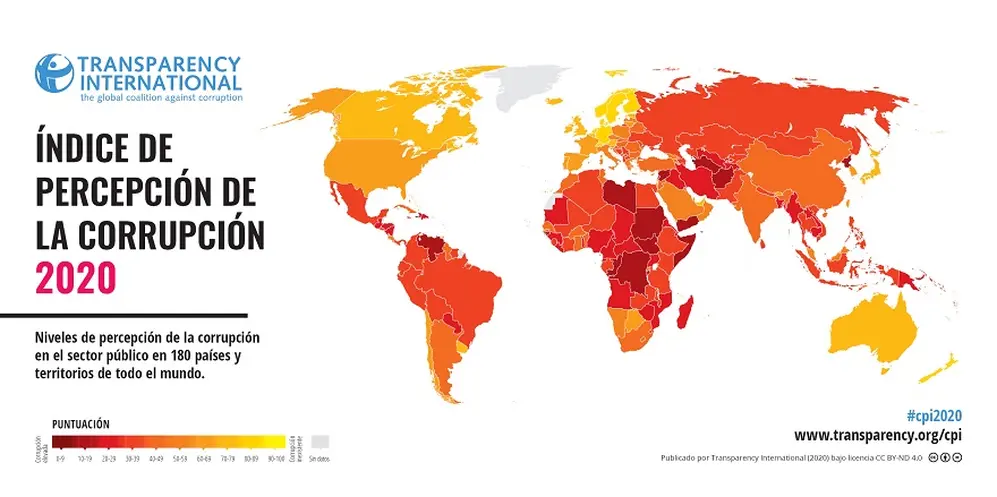 Índice de Corrupción 2020 de Transparencia Internacional