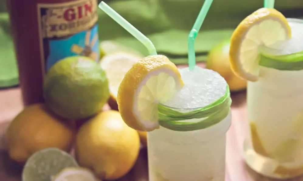 Una buena opción para hacer un cocktail es sumarle ron o gin a tu limonada