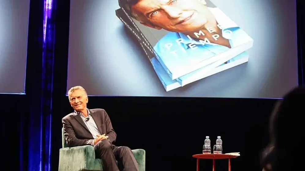 Mauricio Macri en la presentación de su libro, Primer Tiempo.