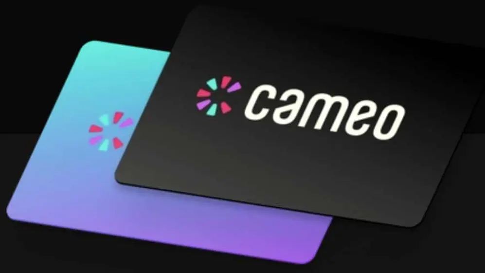 Cameo ofrece la posibilidad de una tarjeta de regalo para pagar saludos.