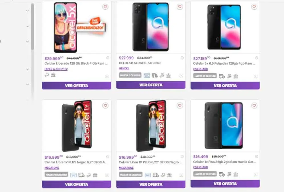 Hay modelos de Alcatel en oferta en el Hot Sale.