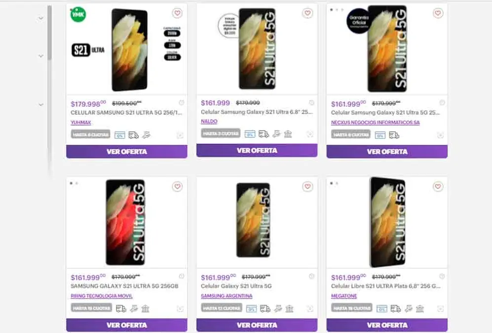 También hay modelos de Samsung en oferta en el Hot Sale.