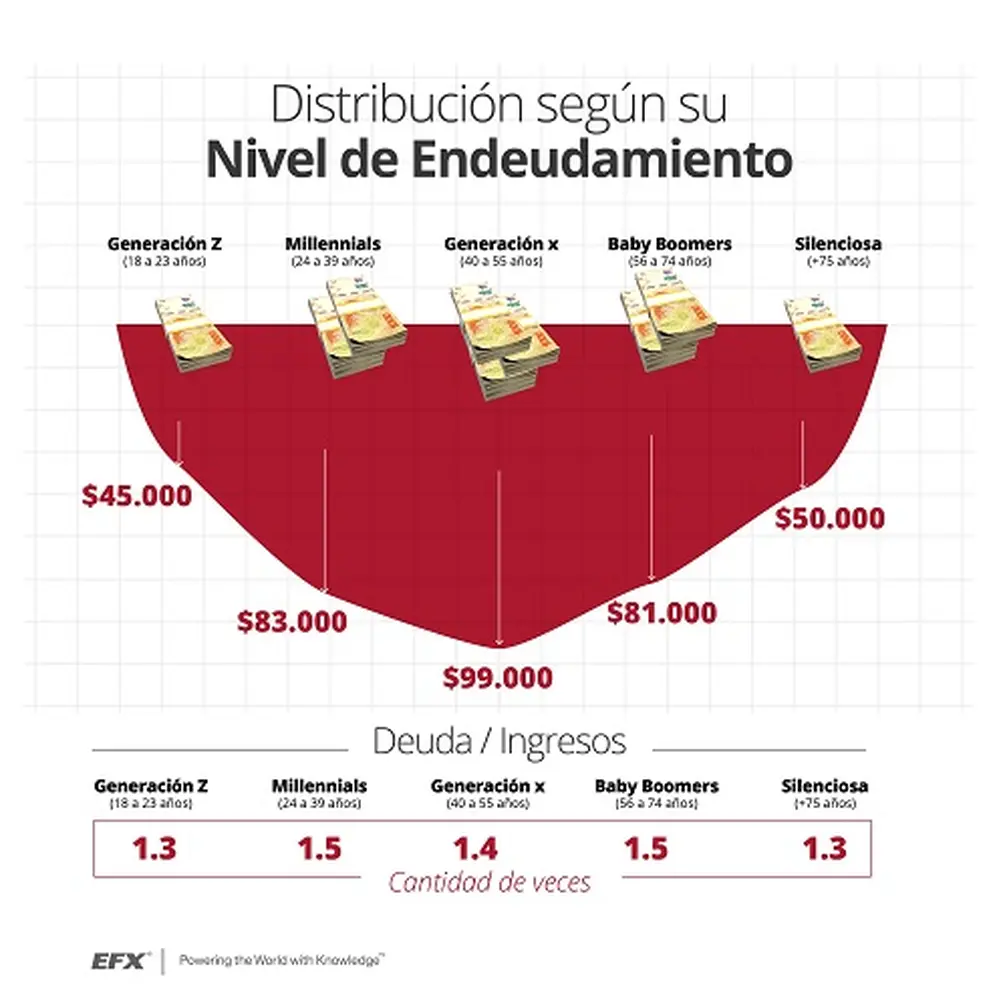 Distribución según su nivel de endeudamiento