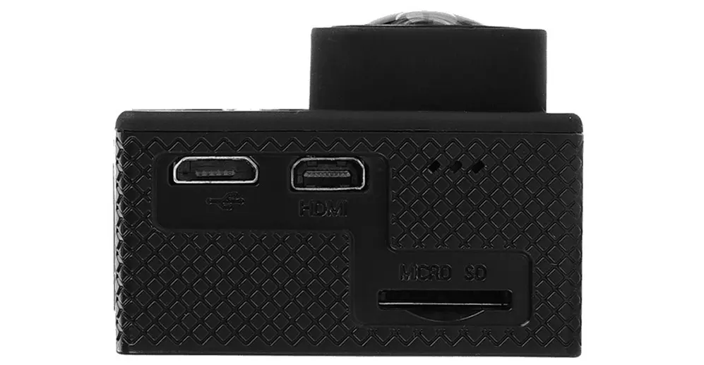 Lateral izquierdo: puertos micro USB, micro HDMI y ranura para tarjeta de memoria.