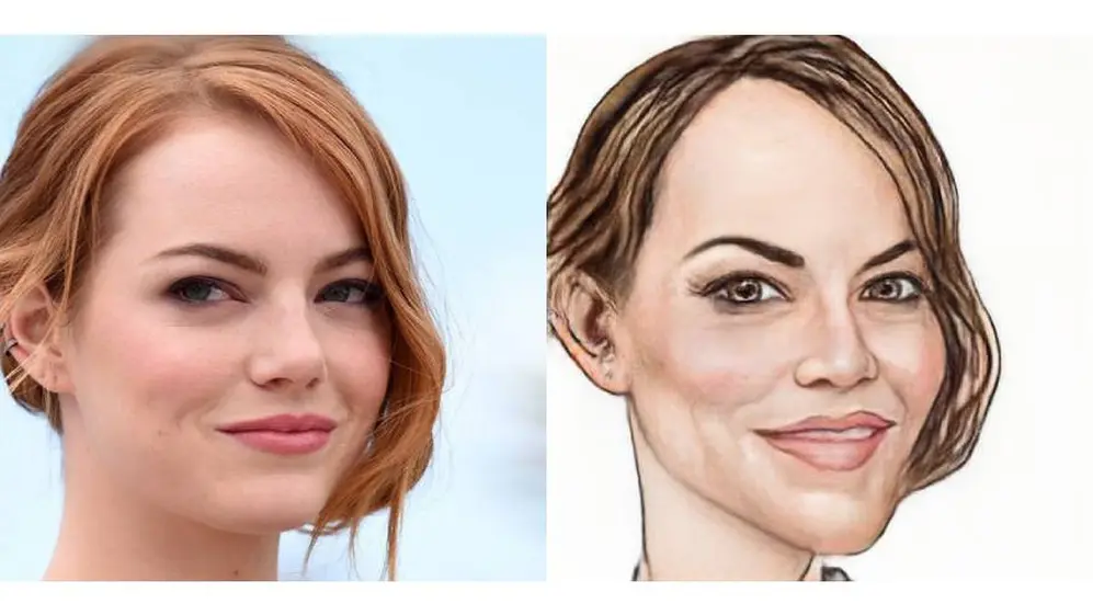 Emma Stone en una imagen de la web oficial de Toonify