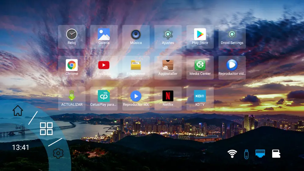 El cajón de aplicaciones, donde aparecen las apps descargadas e instaladas en el TV Box.