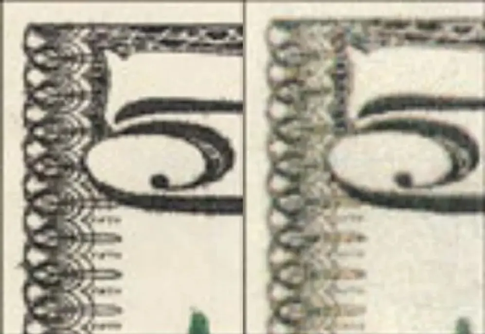 Billete original / Billete falso