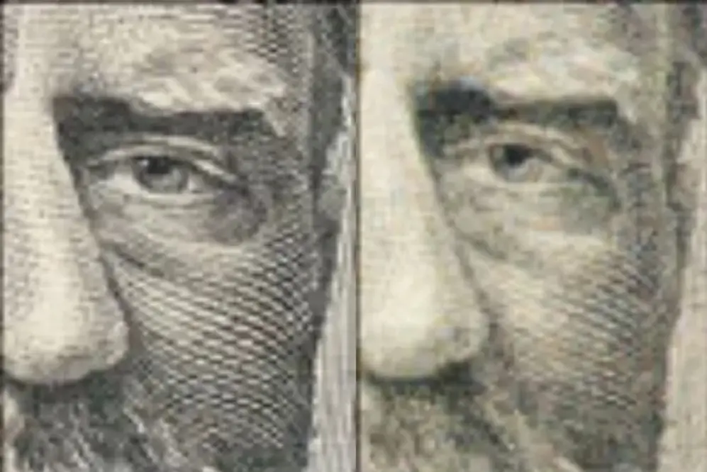Billete original / Billete falso