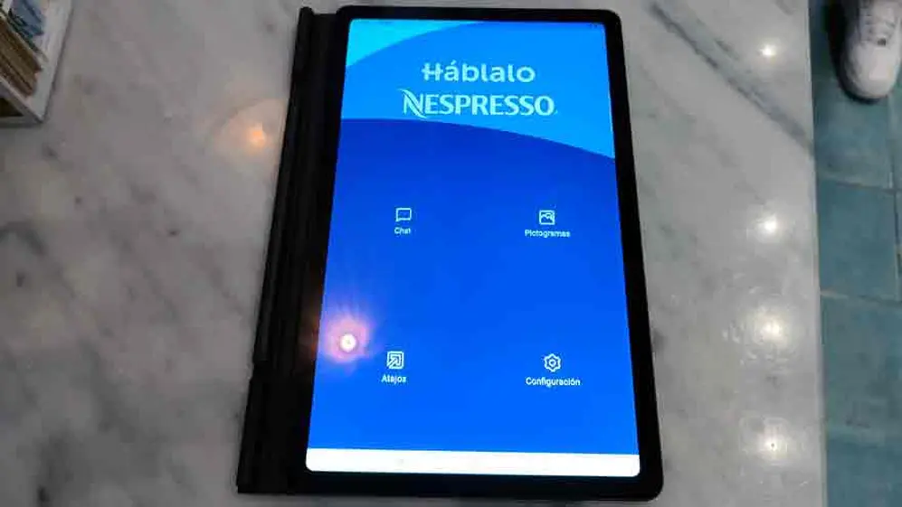 La aplicación está en las tabletas de los vendedores.